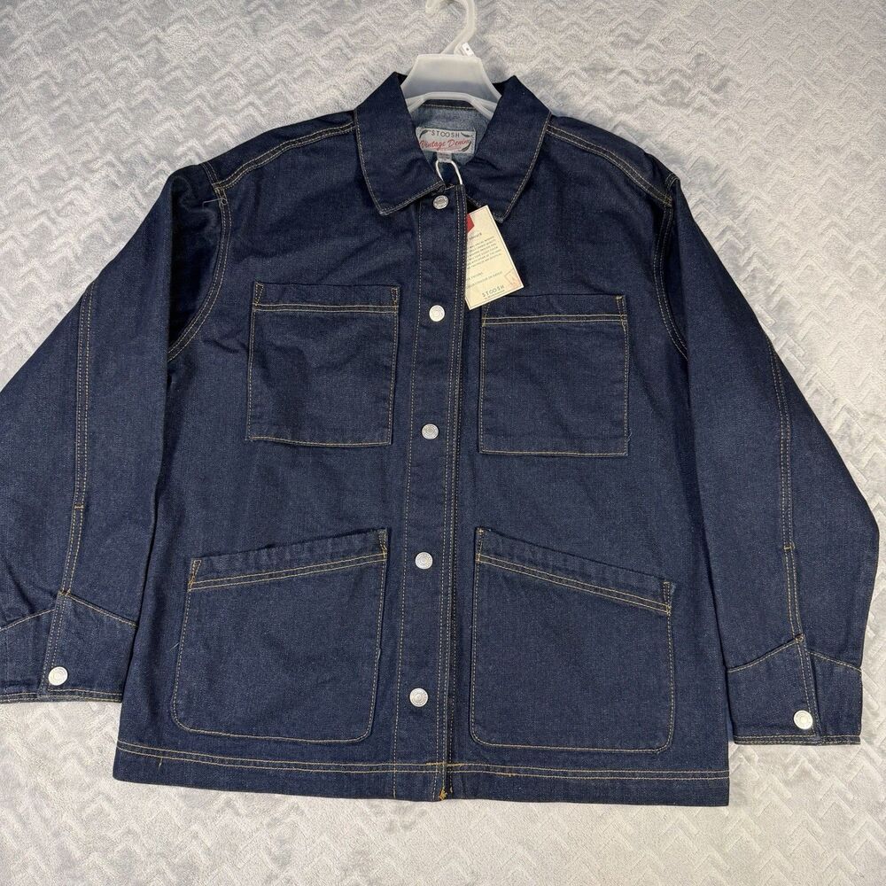Stoosh Vintage Look Women's Denim Blue Jean‎ Long Sleeve Jacket Size Small NWT